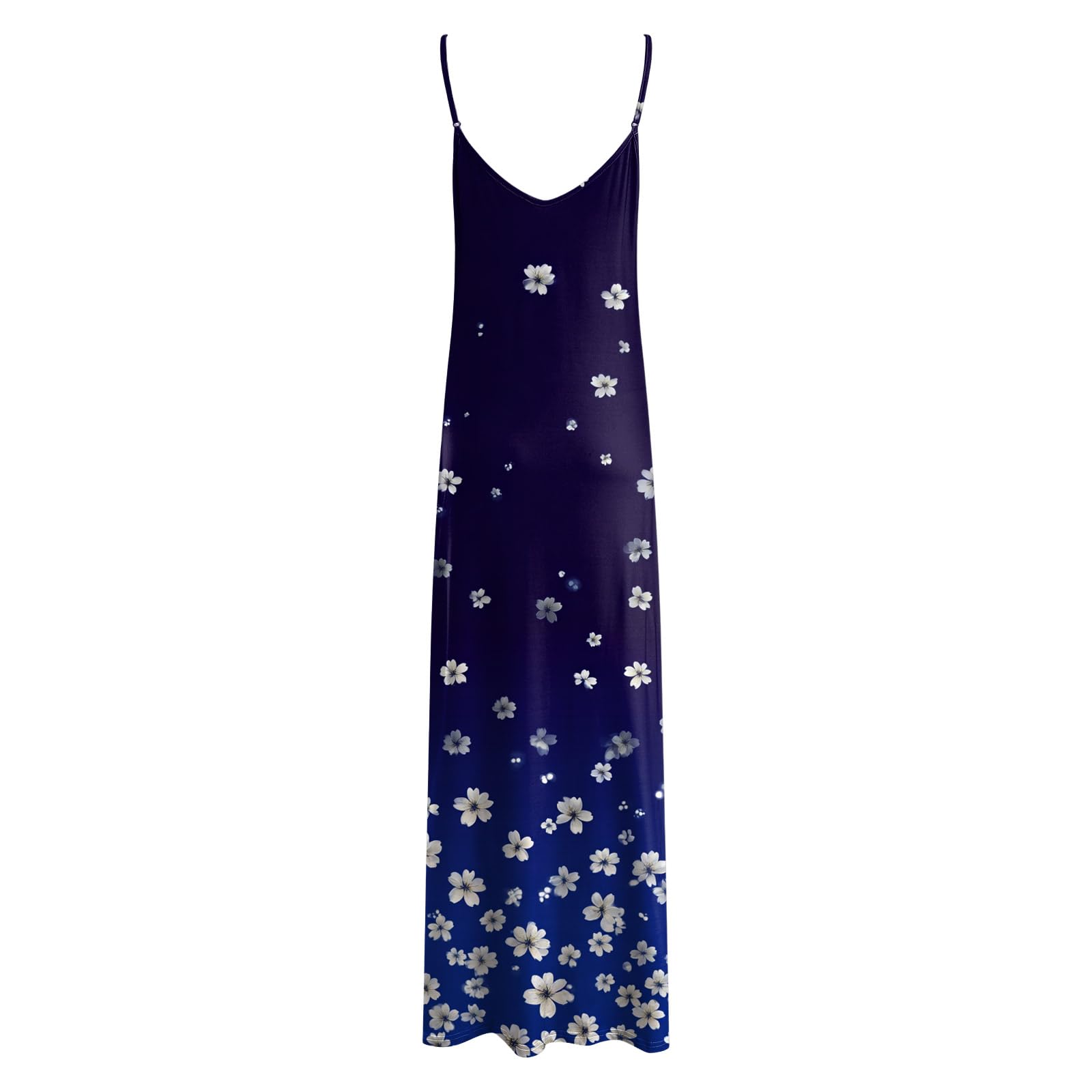 Vestito Lungo Estivo Donna Casual Abito Estivo da Donna alla Moda e Casual con Scollo a V e Maniche Lunghe, Ideale per Vacanze al Mare o in Resort. Vestito Elegante