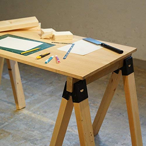 作業台 DIY ベンチ 自転車 スタンド 2×4 ソーホースブラケット インテリア Amazon.co.jp: ソーホースブラケット 2個入 ブラック 作業台／自転車