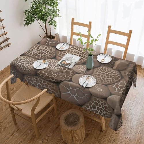 Nappe rectangulaire lavable pour table de ferme et repas en extérieur de 137x183cm