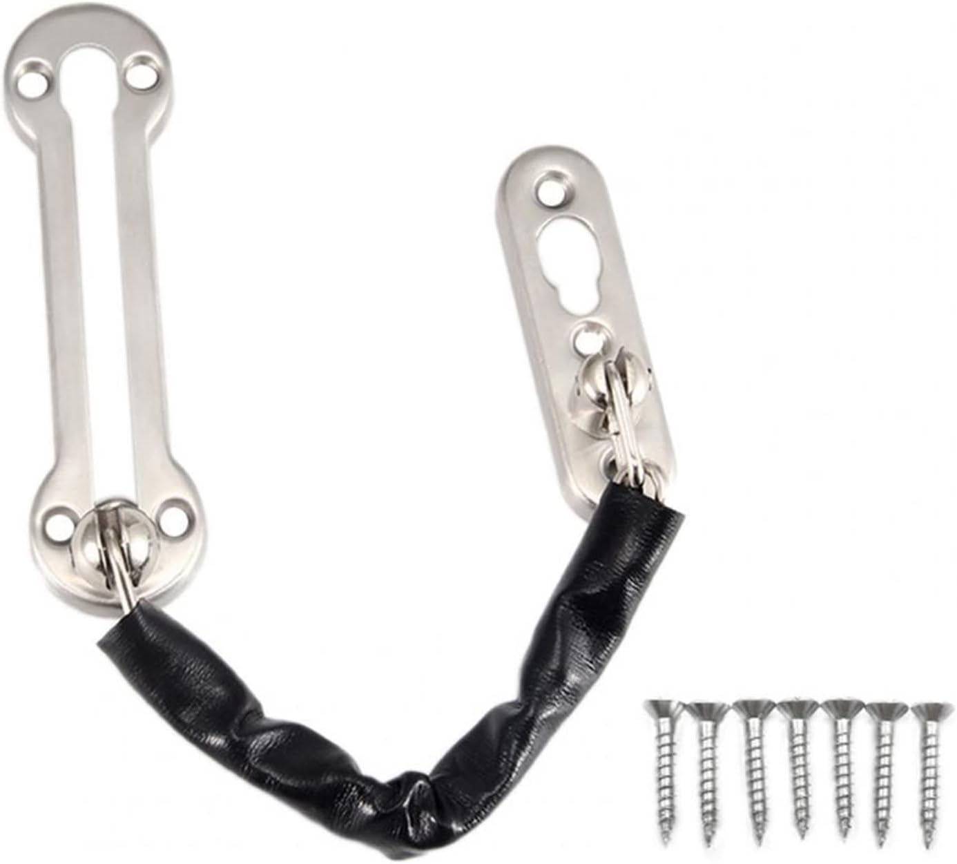 2pcs Anti-Theft Chain, Thick Stainless Steel Polished Bolt, Safety Slide Lock, Door Hardware, Door