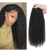 Tape in Hair Extensions Human Hair 3c 4a Kinky Curly Tape ins for Black Women Invisible Seamless ...