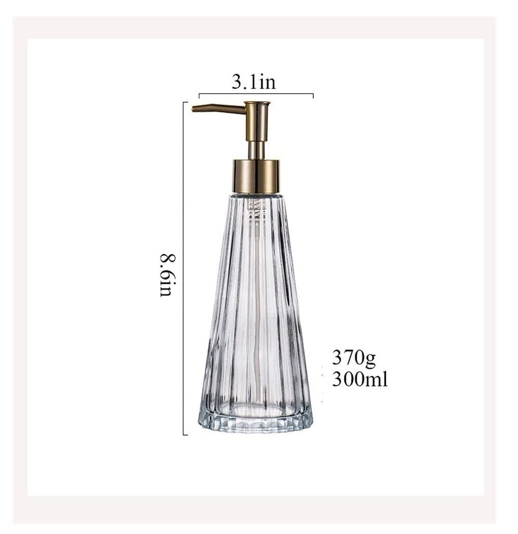 Dispenser di sapone liquido Dispenser di sapone da cucina Flacone di sapone in vetro, Dispenser di sapone da bagno, Dispenser di sapone liquido ricaricabile Flacone di lozione Dispenser di lozio