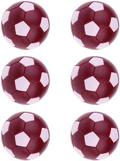 Juego de 6 Bolas de Resistentes con diseño de futbolín y fútbol Tradicional. Disponible en Colores. Diámetro aproximado: 36 mm. Material: plástico ecológico.