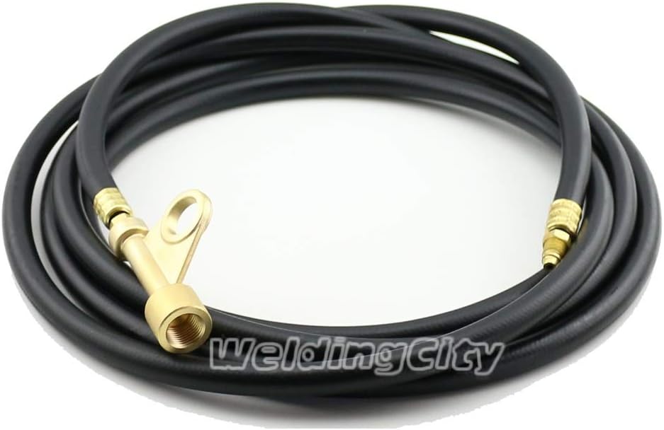 WeldingCity TIG Welding Torch Air-cooled WP-9 (125-amp)/WP-17 (150-amp) Power Cable Hose 57Y01R (12.5-ft) and Adapter 105Z57