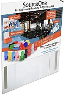 Source One 6 Pack 14 x 11 Removable Peel and Stick Velcro Clear Sign Holder Ad Frame