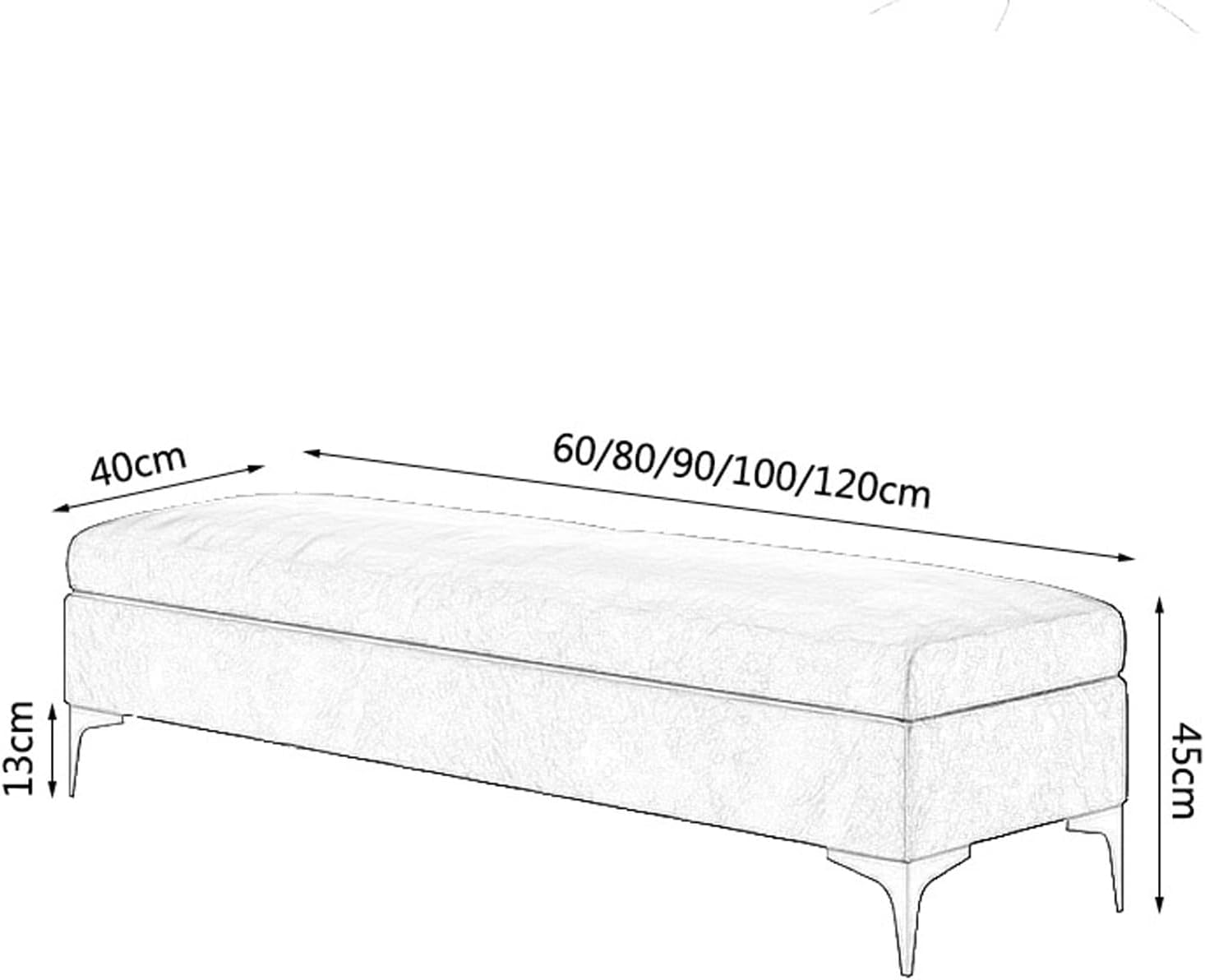 Velvet End of Bed Bench, Storage Ottoman Bench Storage Box with Padded Seat Shoe Bench Upholstered Bench with Legs Entryway Bench for Living Room