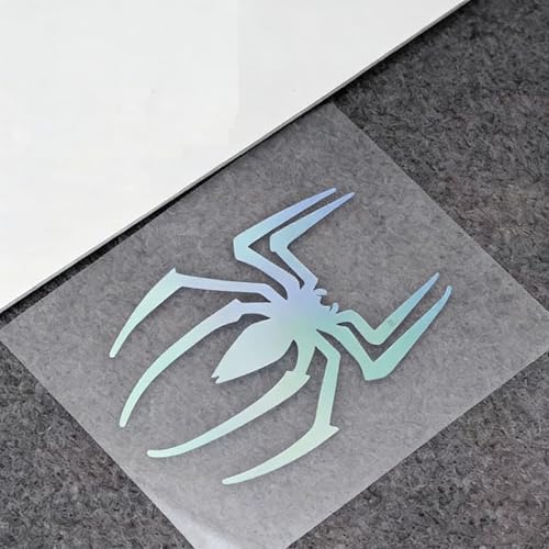 Image of 3D Spider Chrome Emblem Badge Sticker Decoration for Car, Truck, Motorcycle, RV, Scooter, SUV, Door, Window (White Style A)