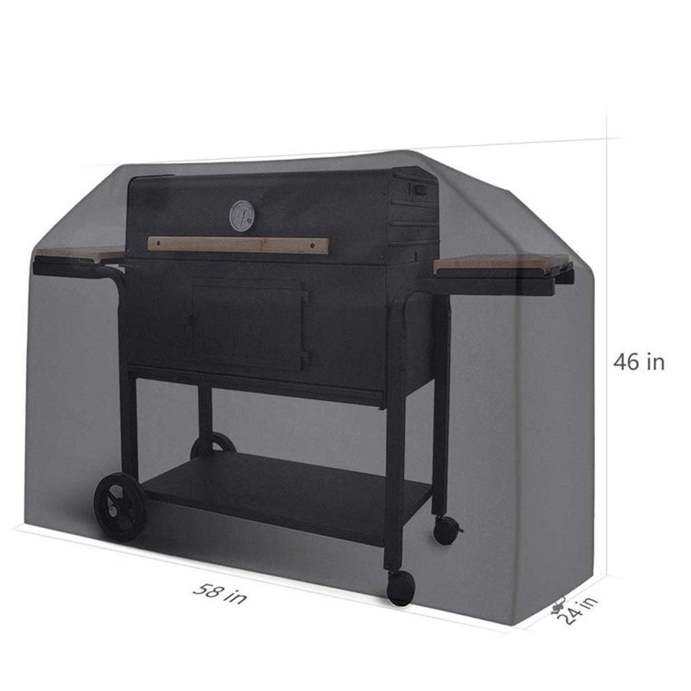 Nero impermeabile di copertura barbecue Duty Accessori grande griglia copertura della pioggia Barbacoa antipolvere della pioggia del gas di copertura del carbone di legna Barbeque Copertura Barbecue