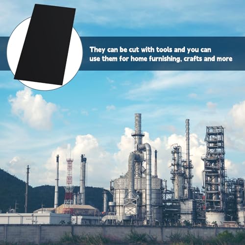 Image of Sasylvia 2 Pcs Black HDPE Sheet 1 /4 inch Thick, 6 inch x 12 inch HDPE Plastic Sheet Flexible High Density Polyethylene Board Solid Plastic Block for DIY Projects for Machining Home