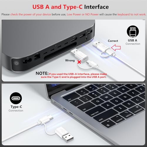 OMOTON Wired Keyboard for Mac with Dual Interface の商品画像 3