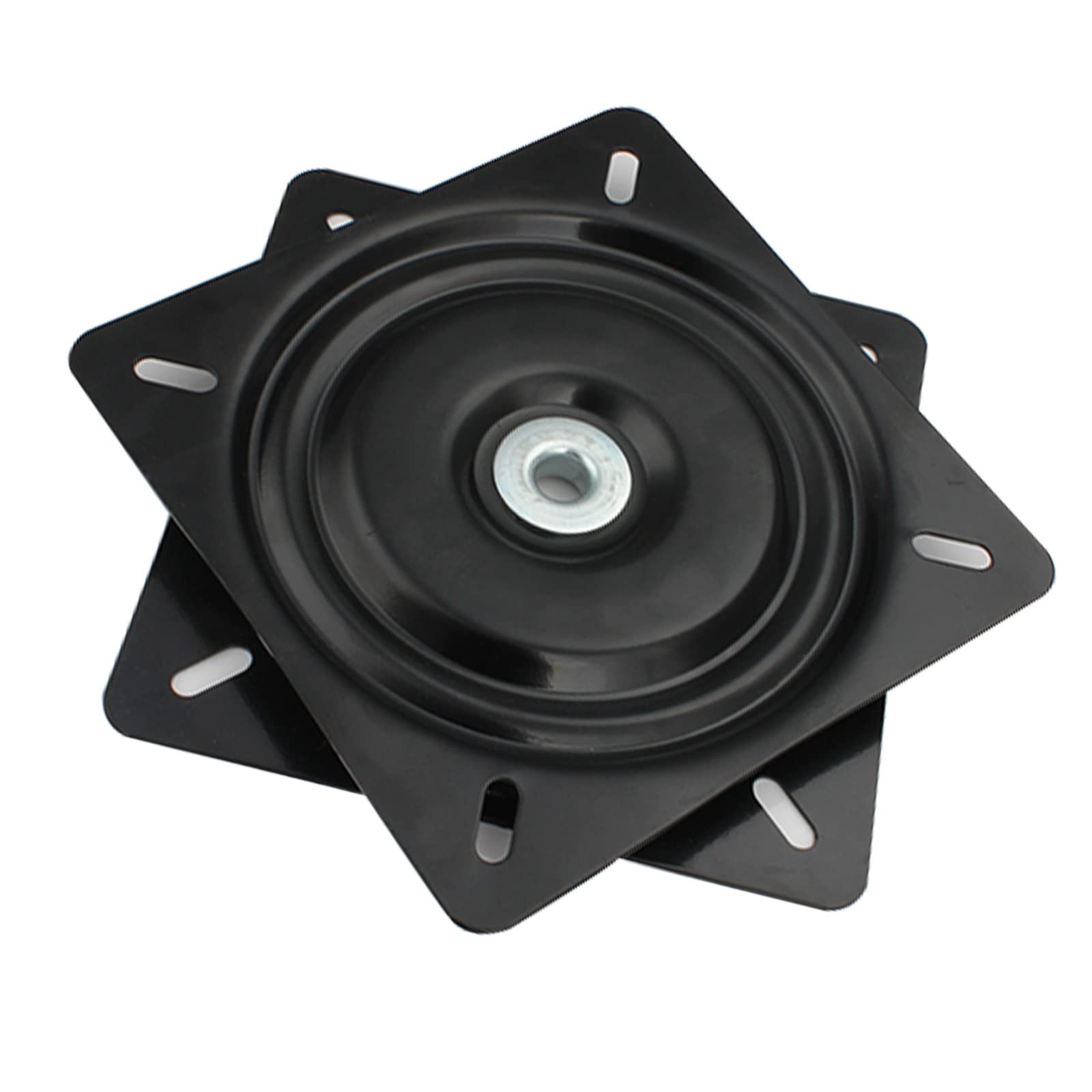 Base girevole con piastra orientabile, Giradischi con cuscinetti a sfera in acciaio laminato a freddo, rotazione di 360 gradi, dimensioni multiple, nero(6inches)