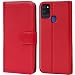 Produktbild Conie Handyhülle für Samsung Galaxy A21s Hülle, Premium PU Leder Flip Schutzhülle klappbar für Samsung Galaxy A21s Tasche, Rot
