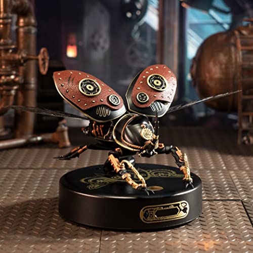 Gift For Teen Boys/Men/Hobbyist, Birthday Gift Idea, Robotime Mi01 Plastic Model Kit, 156 Pieces Mechanical 3D Puzzles, Rhinoceros Beetle Model Building Kits #TOP1