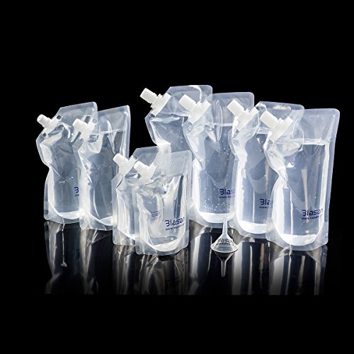 Blasani Concealable Cruise Ship Rum Sneak Flask Kit Set (4X32Oz, 2X16Oz, 2X8Oz) #TOP2