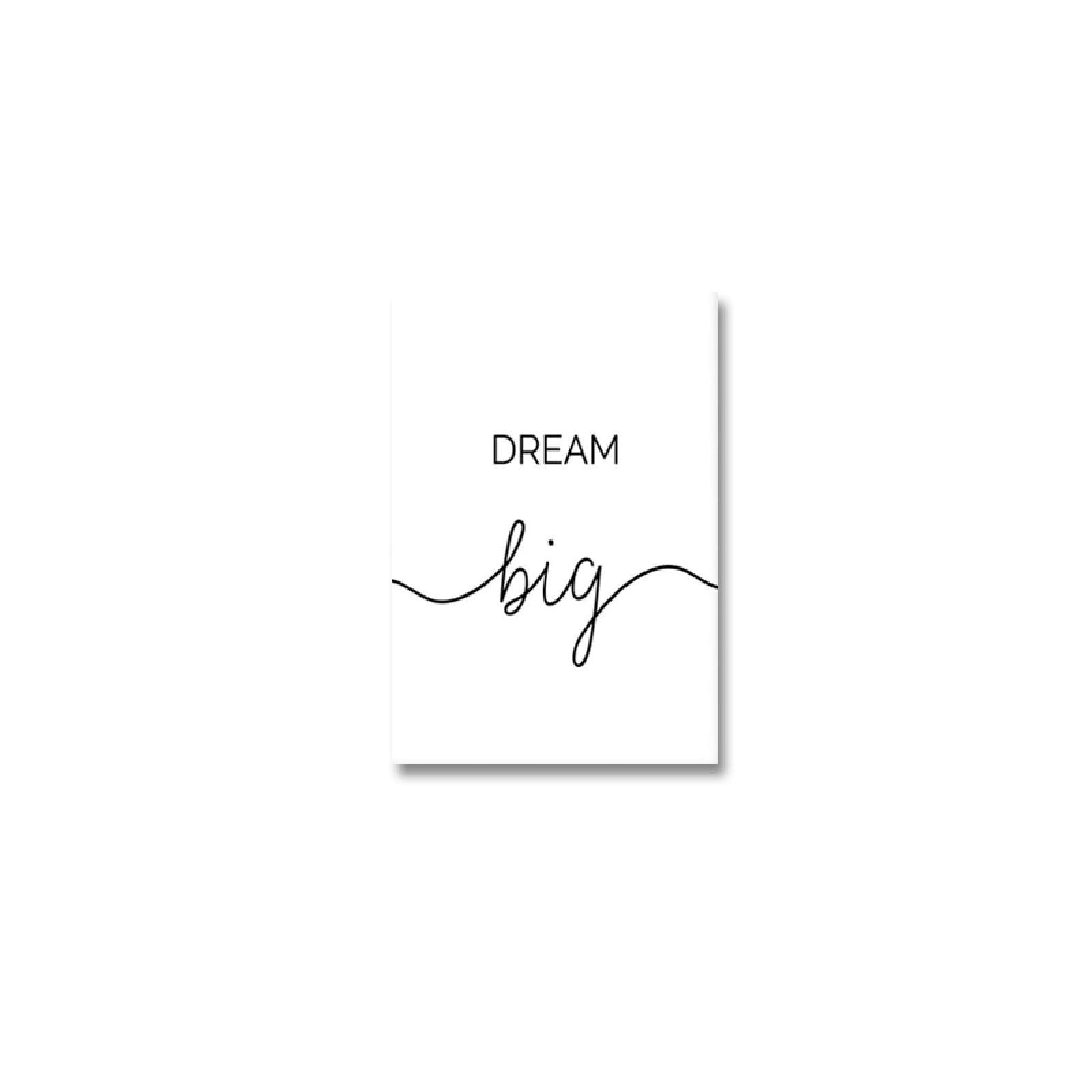 BIEMBI Minimalist Dream Big Live Simple Quote Canvas Paintings Black and White Bedroom Wall Art Prints Poster for Living Room Decor 50x70cmx2 Frameless