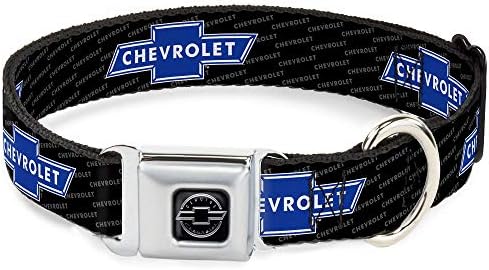 Buckle-Down Seatbelt Buckle Dog Collar - Chevy Bowtie REPEAT w/Text - 1.5" Wide - Fits 13-18" Neck - Small image 4