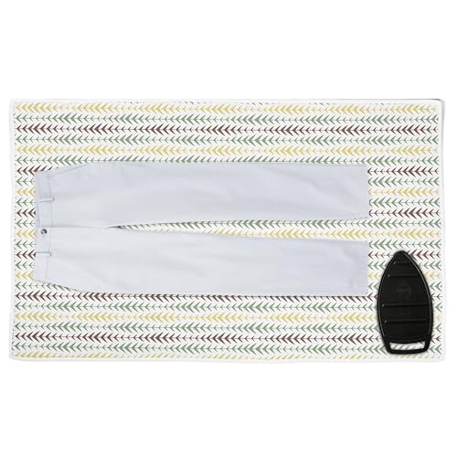 Image of Encasa XO Ironing Mat (Large 120x70 cm) with 3mm Felt Padding, Silicone Iron Rest Protector, Steam Press on Table, Bed, Portable, Heat Reflective, Foldable, Washable, Printed - Multiarrow