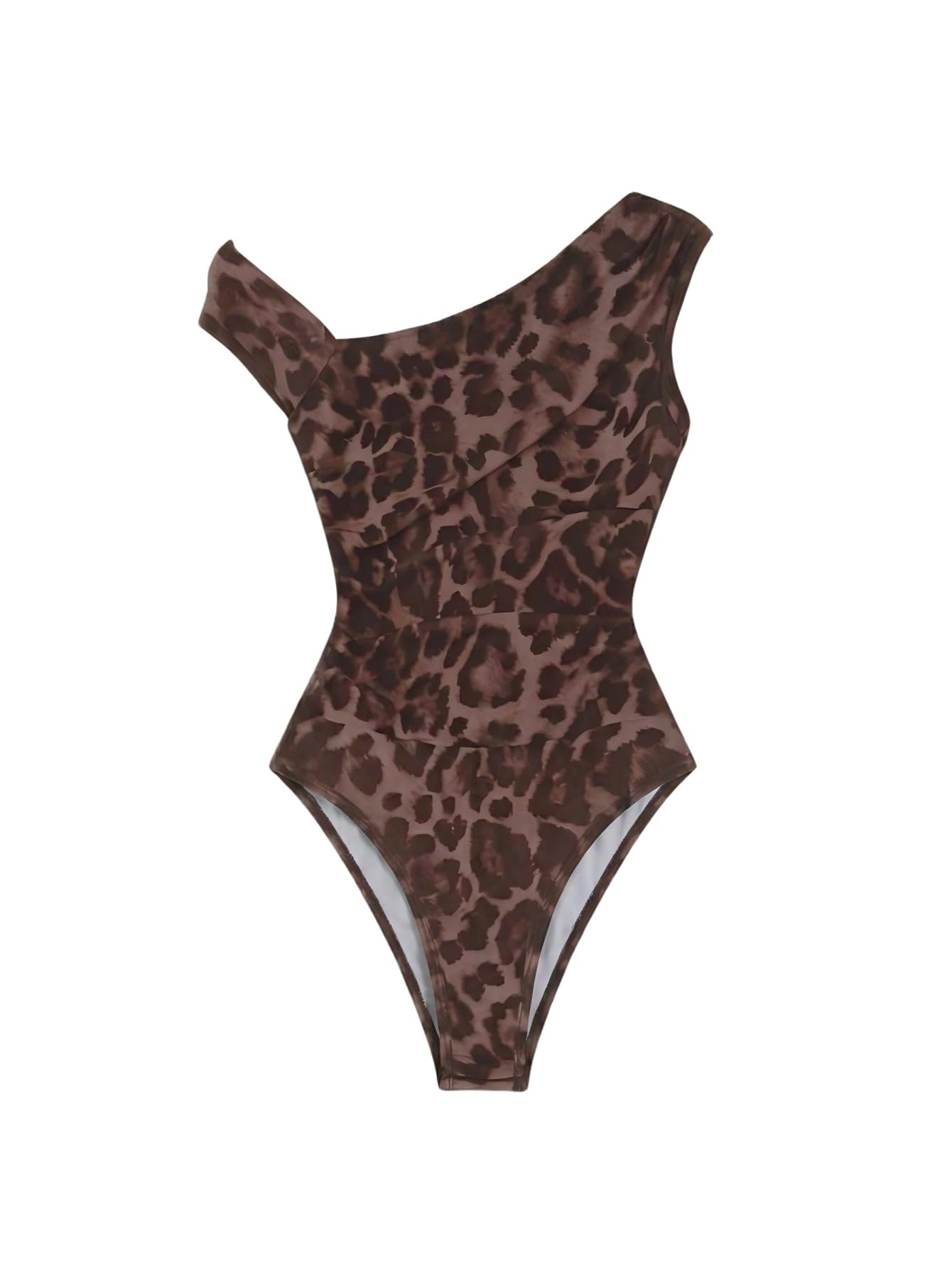 GORGLITTER Damen Leo Body Y2k Bodysuit Asymmetrisch Ausschnitt Bodysuits Ärmellos Partybody mit Gerafft Tshirtbody Sommer Outfits