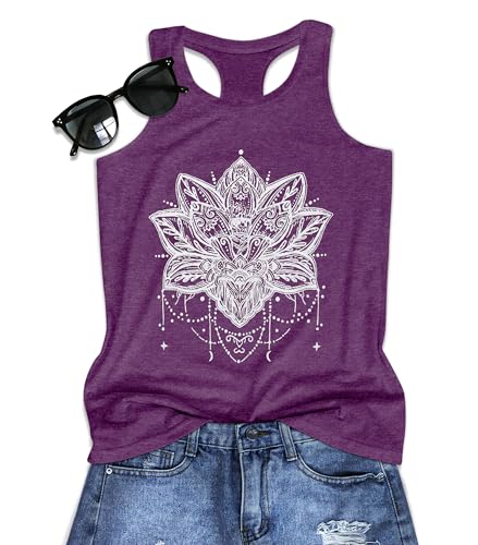 JILUVIN Tank Tops for Women Racerback Summer Sleeveless Top Casual