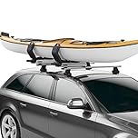 Thule Hullavator Pro Kayak Carrier - Carries 1 Kayak - Roof-Mounted - Lift-Assistance for easy loading and unloading - 75lb Load capacity - Includes straps and tie downs