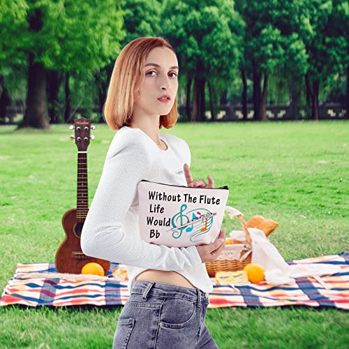 Blupark Flutist Gift For Flute Player Without The Flute Life Would Bb Cosmetic Bag Flute Teacher Gift (Without Flute) #TOP5