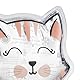 Relaxdays Kühlpads Kinder, 4er Set, Kalt Warm Kompresse, Katze, H x B: 10 x 11 cm, Kühlkissen Gel, Kühlpack, transparent