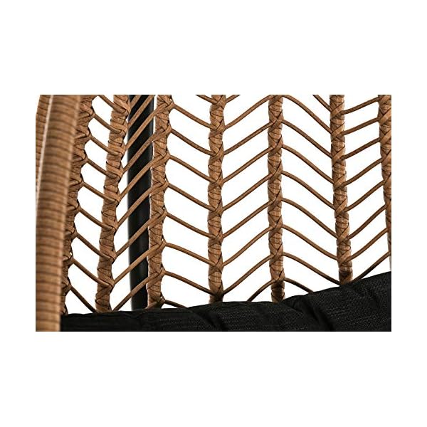Dehner Hängesessel Venezia Schwarz/Beige