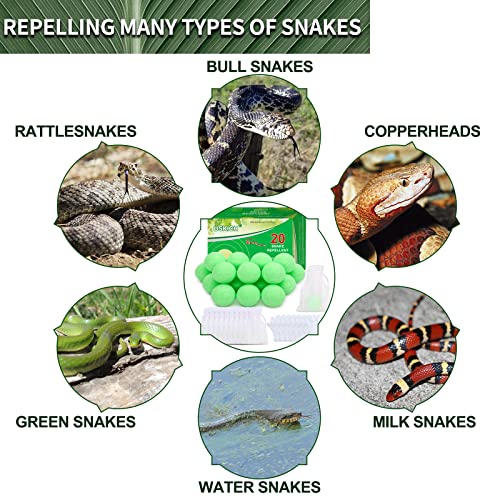 20Pcs Snake Away Repellent, Snake Repellent Balls For Outdoors Indoor Snakes Rats And Other Pests, For Yard Lawn Garden Camping Fishing, Pest Insect Control #TOP1