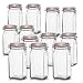 Produktbild BigDean 12er Set Vorratsgläser 1,5L - Einmachgläser mit Deckel & Bügelverschluss - Made in Germany - Drahtbügelgläser zum luftdichten Aufbewahren, Einlegen & Einkochen - Glas, eckig