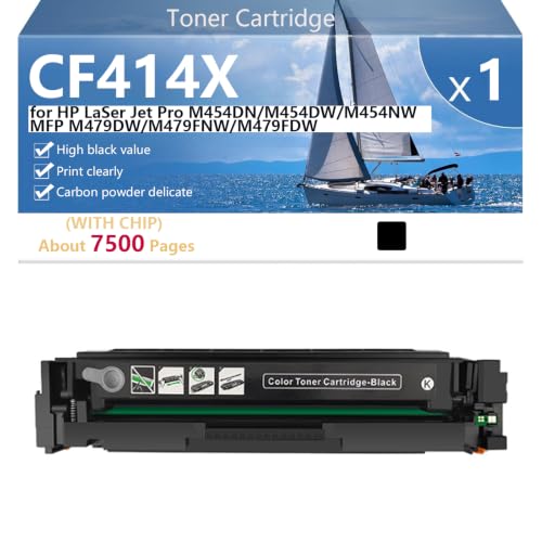 Cartouche CF414X Evite les Pannes de Toner sur Imprimante HP M454 M479