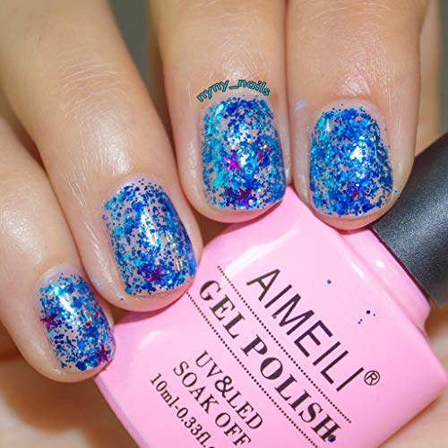 Esmalte de uñas gel transparente con glitter 10ml miniatura 3