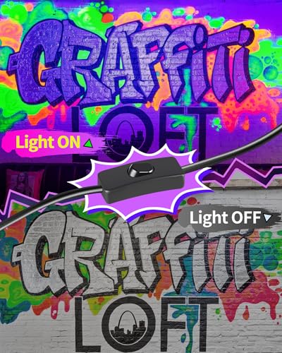 Image of 45W Black Light Bar with 6ft Cord+Switch, Each Light Up 25x25ft Area, LED Blacklight Flood Light for Neon Glow Party Body Paint Fluorescent Tapestry Poster Classroom Bedroom Halloween, 1 Pack