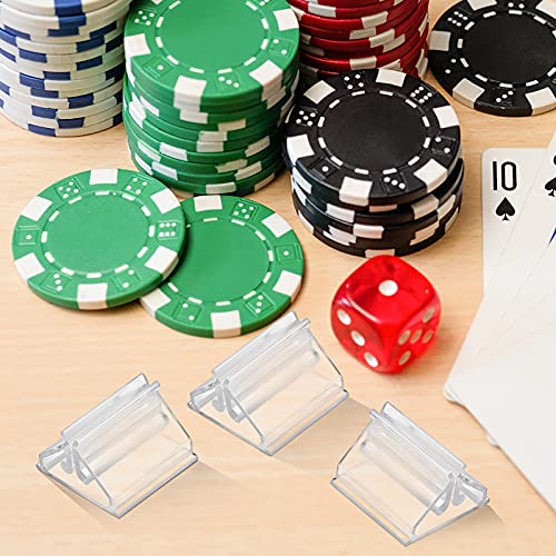 24 Stück Plastikspielkartenständer,Plastic Game Card Stands Klarer Spielkartenhalter Spielkartenhalter Brettspielstücke für Brettspielmarker Party Favor