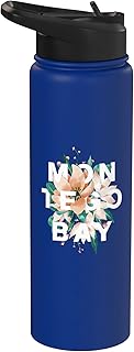 Montego Bay Floral Design Jamaica Caribbean Flower Stainless Steel Insulated Water Bottle