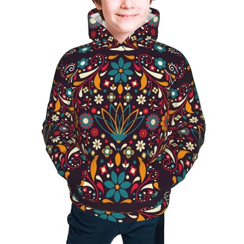 Colorful Mexican2 Kids Pullover Hoodies Boys Sweatshirts Girls Athletic Clothes with Pocket2