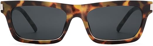 Retro Rectangular Sunglasses for Women Men Trendy Narrow Vintage Wide 90s Revival Sunnies AP3752