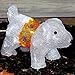 Bright Zeal 12" Long 8" Tall Solar Christmas Puppy Acrylic Garden Statues - LED Christmas Puppy Dog Pals Statues - Waterproof Solar Light Christmas Yard Decorations - Outdoor Animal Garden Figurines