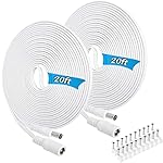 2-Pack-20FT-DC-Power-Extension-Cable21mm-x-55mm-12v-DC-Extension-Cord-Power-Supply-Adapter-for-CCTV-Security-Camera-Surveillance-Indoor-IP-CameraLED-Strip12-Volt-Male-to-Female-Plug-Flat-Cable
