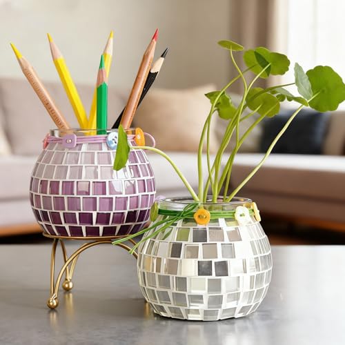 Bunt Mosaiksteine, 500g Bunt Polygon Mosaikfliesen, Mosaiksteine zum Basteln Set Mini Sortierte Mosaik Steine für Wohndekoration DIY Kunsthandwerk Fotorahmen