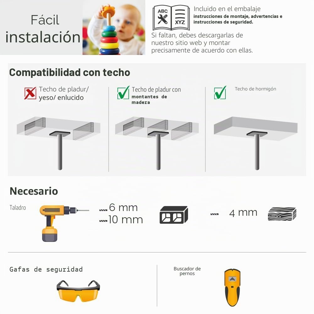 Barkan Soporte de Techo para TV Blanco de 97 cm de Largo, Movimiento Completo de 13 a 65 Pulgadas, Soporte de Pantalla Plana y Curvada, soporta hasta 40 kg, Ajuste de Altura telescópico, se Adapta a