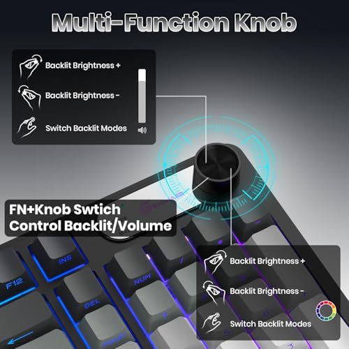 Teclado Gamer G98X Wireless Membrana RGB 2.4GHz USB-C miniatura 5