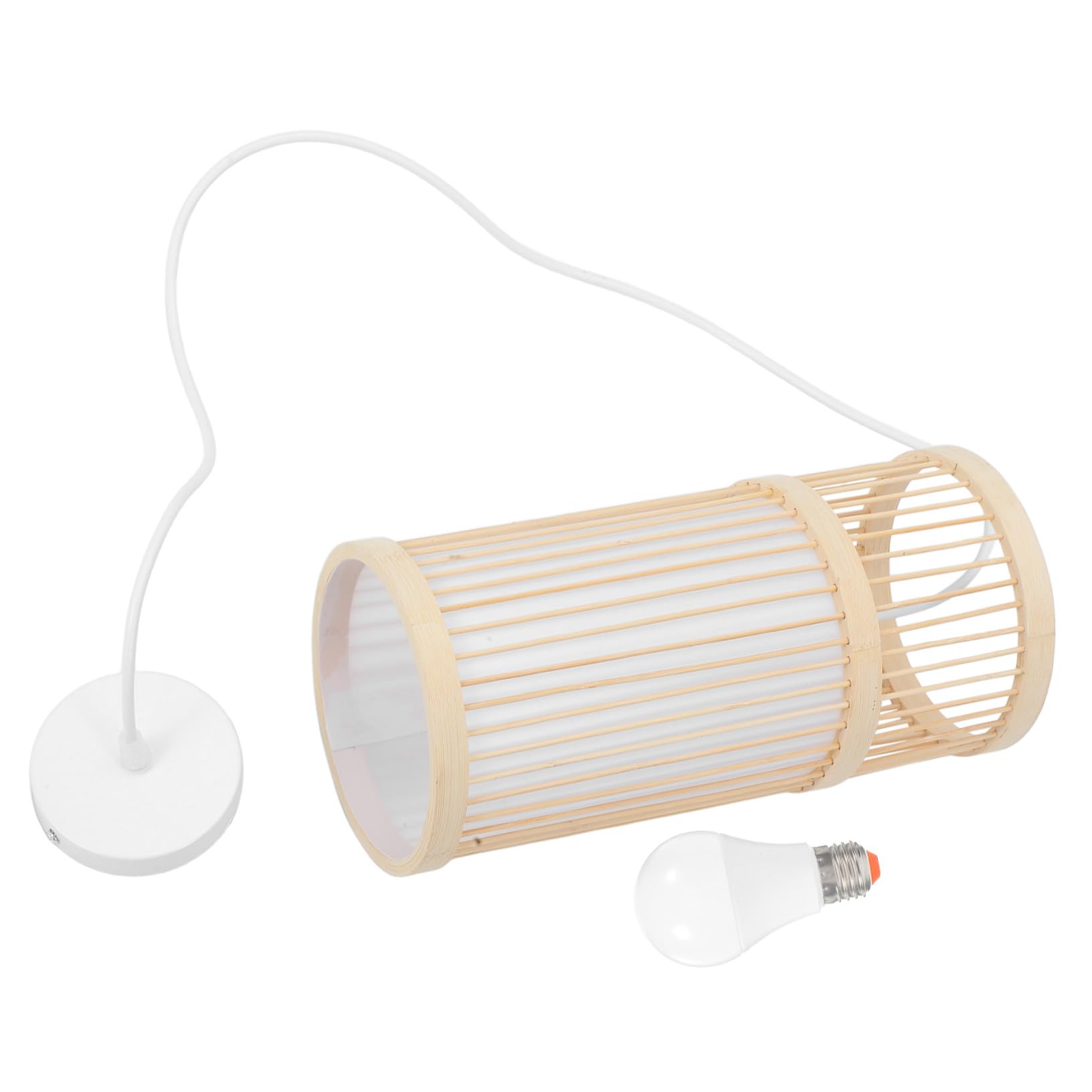 Suspension bambou tressé main lustre boho salon chambre cuisine