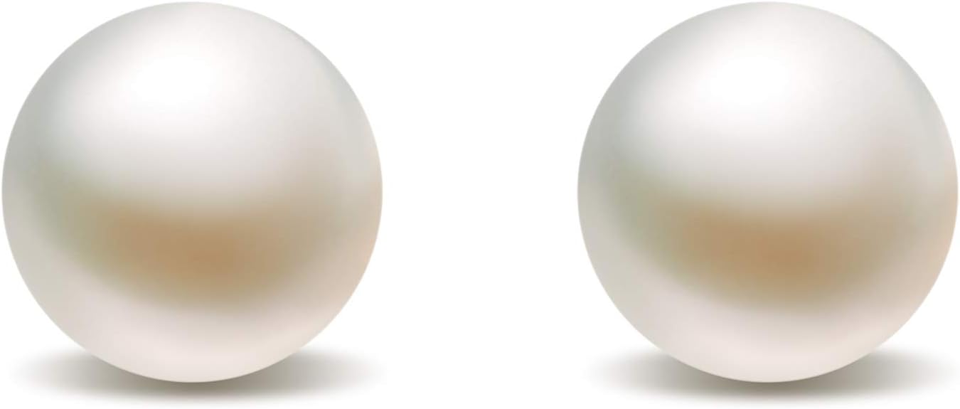 NORBU S925, AAAA+ Round Freshwater Stud Pearl Earrings for Women, Timeless Elegant Gifts for Her Mom Wife, Mothers Day/Wedding Anniversary/Christams