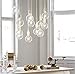 SUSUO Lighting Modern Chic Multi Pendant Chandelier Adjustable DIY Ceiling Spider Pendant Lighting (White)