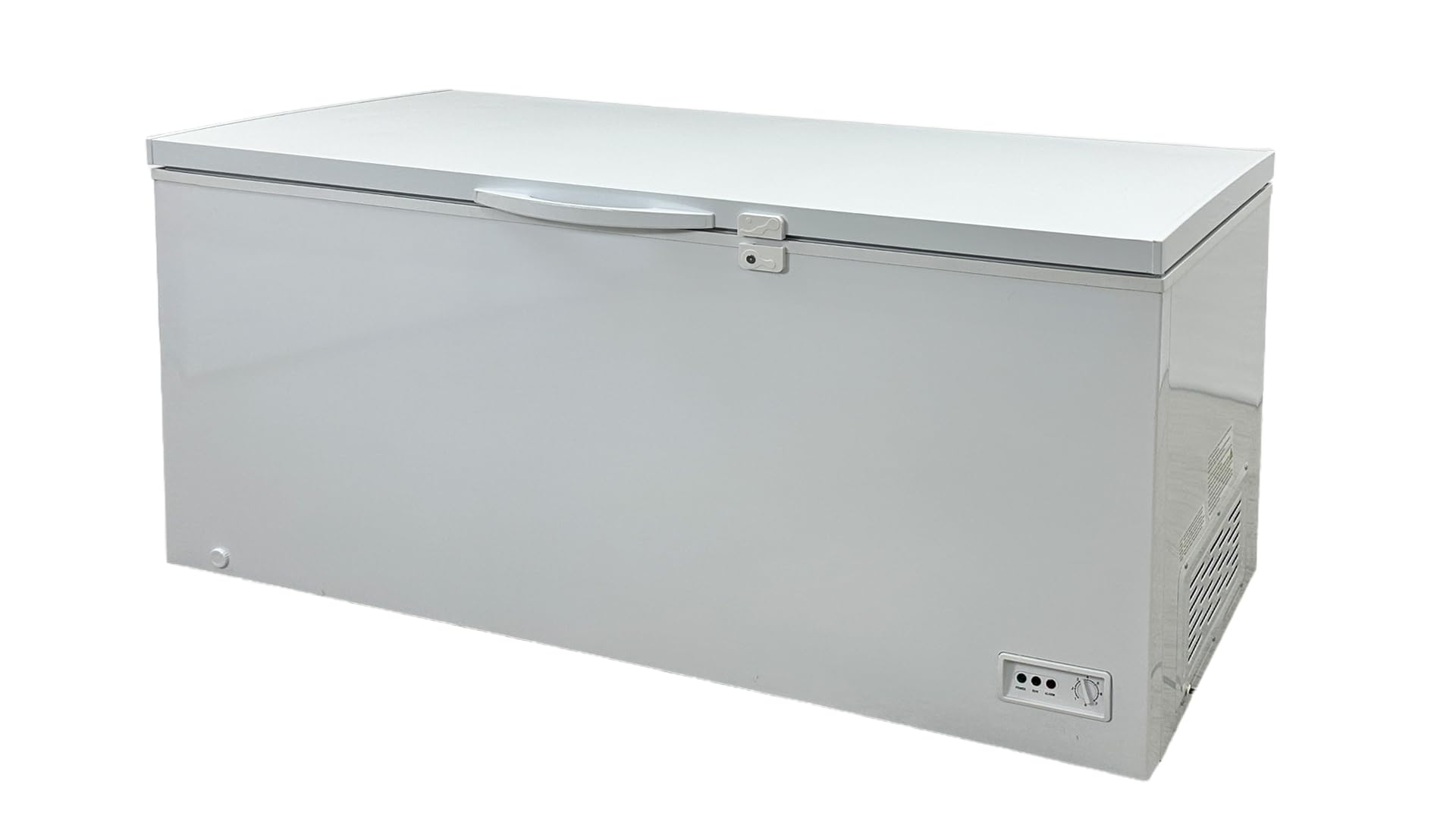 Commercial Chest Freezer, ETL All-Purpose Compact Deep Freezer Solid Top, 65" W 18 cu. ft. Solid door w/Storage Baskets, Ice Cream, White on Fridge.com