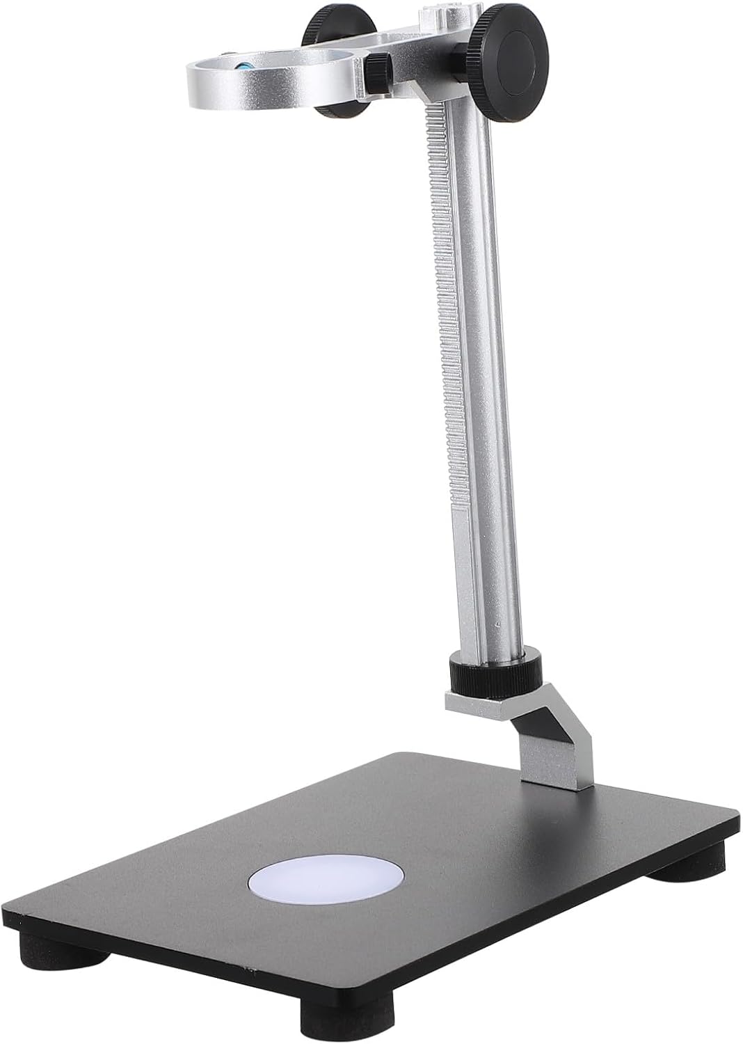 TEHAUX 1Pc Adjustable Microscope Stand with Light Source Lifting Support Rack for Easy Installation Stable Microscope Bracket for Lab Use Industrial Camera Holder with Inner