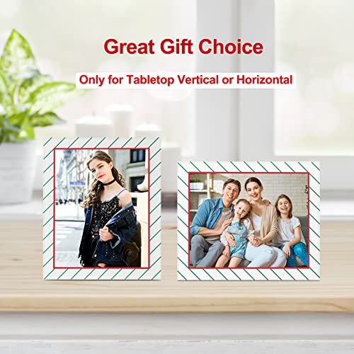 Iziddo Christmas Picture Frame 8X10, Winter Christmas Decorations Gifts, Green Glass Photo Frames Display Vertically Or Horizontally Only For Tabletop (Pack Of 2, Green) #TOP1