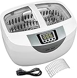 【PREMIUM QUALITÄT】 - Dieser Schmuckreiniger ist mit robustem Edelstahl 304 und ABS Kunststoff, sorgt für kein Wasserleck und lange Lebensdauer. Eine transparente Abdeckung ist praktisch, um den Reinigungsprozess zu beobachten. Wärmeableitungslöcher sind für den Überhitzungsschutz konzipiert.