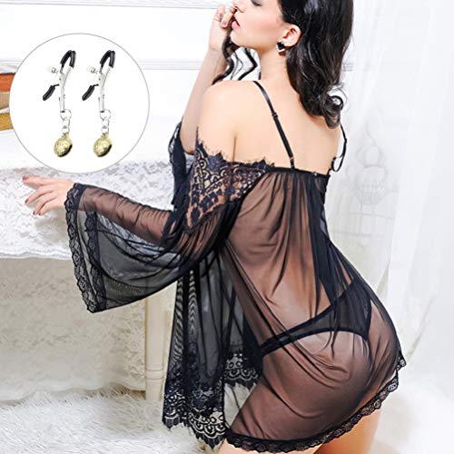 1 par de grampos de mamilo para mamilo da ExCEART sem piercing para mamilo, joias de corpo sintético