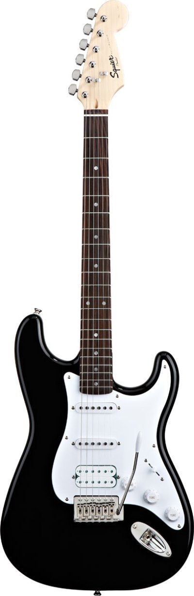 Squier Bullet Strat by Fender HSS Electric Guitar with Bag - Black